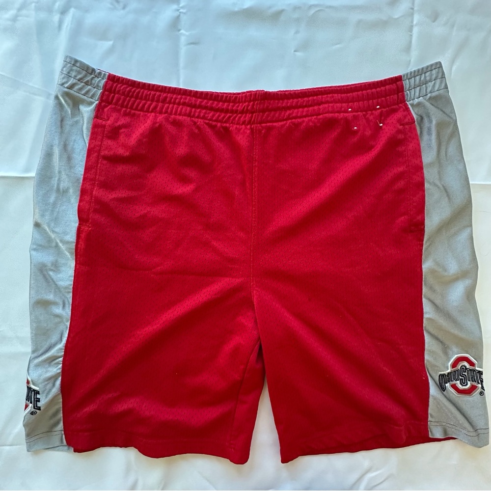 Colosseum Ohio State OSU logo red gray basketball athletic shorts men’s XXL‎